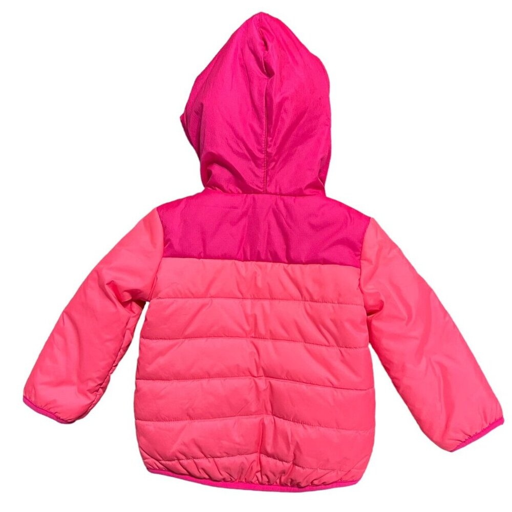 Champion 12m Pink & Neon Yellow Lightweight Fleece Lined Coat - Picture 4 of 4